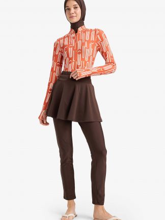 مایو زنانه زرشکی تیره دفکتو