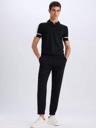 شلوار پارچه ای مردانه مشکی دفکتو