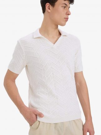 پولوشرت مردانه بژ دفکتو