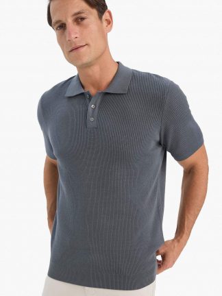 پولوشرت مردانه خاکستری تیره دفکتو