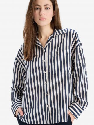 شومیز زنانه سرمه ای دفکتو