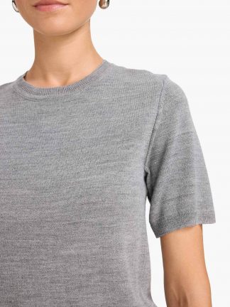 تیشرت زنانه خاکستری روشن دفکتو