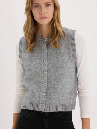 جلیقه بافت زنانه دفکتو