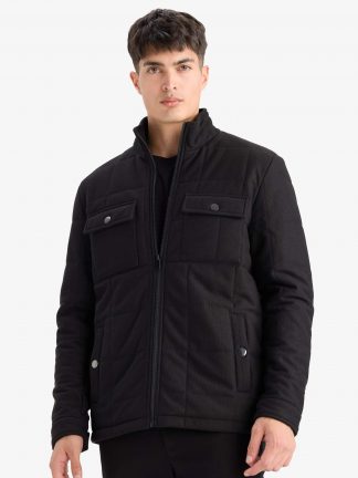 کاپشن مردانه مشکی دفکتو