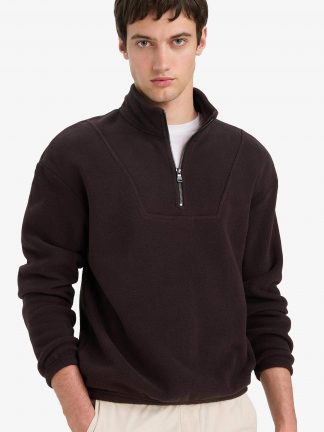 سویشرت مردانه قهوه ای دفکتو