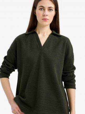 پولوشرت زنانه خاکی دفکتو