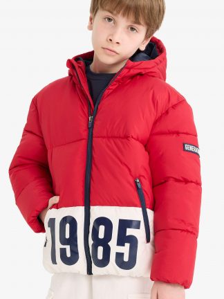 کاپشن پسرانه قرمز دفکتو