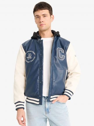 کاپشن مردانه سرمه ای دفکتو