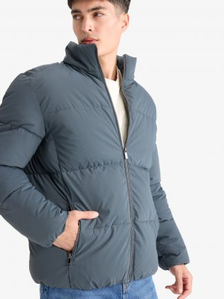 کاپشن مردانه سبز تیره دفکتو