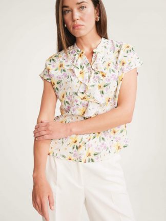 بلوز زنانه زرد دفکتو