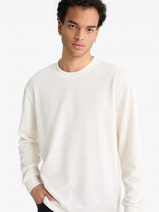 تی شرت آستین بلند مردانه بژ دفکتو