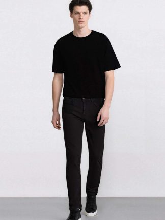 شلوار جین راسته مردانه مشکی دفکتو