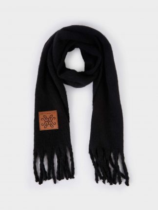 شال بافت زنانه مشکی دفکتو