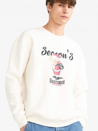 سویشرت مردانه بژ دفکتو