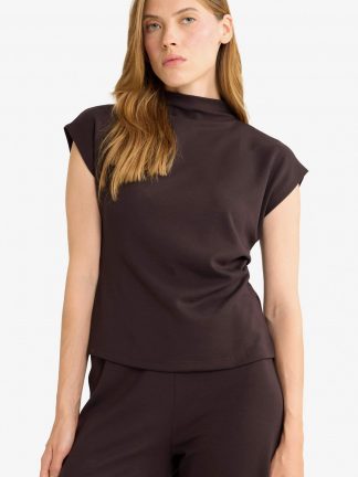 بلوز زنانه قهوه ای دفکتو