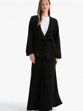 دامن ماکسی زنانه مشکی دفکتو