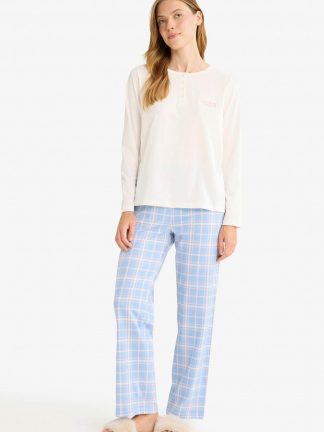 لباس راحتی زنانه آبی دفکتو