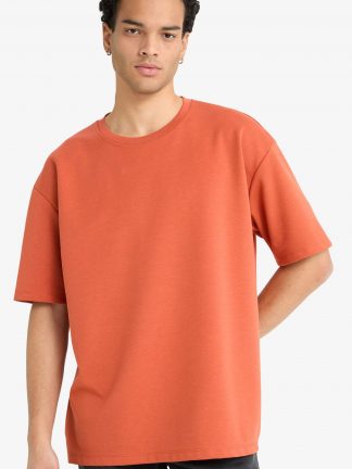 تی شرت مردانه نارنجی تیره دفکتو