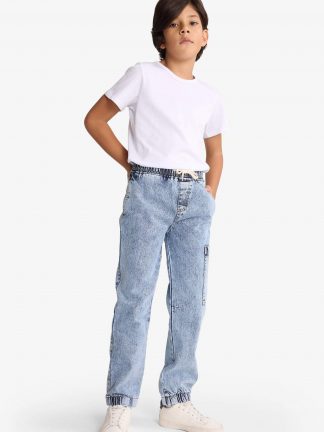 شلوار جین پسرانه آبی روشن دفکتو