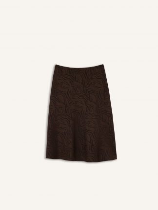 دامن میدی زنانه قهوه ای دفکتو