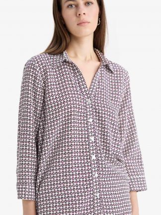 شومیز زنانه زرشکی دفکتو