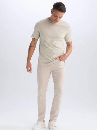 شلوار کتان مردانه بژ دفکتو