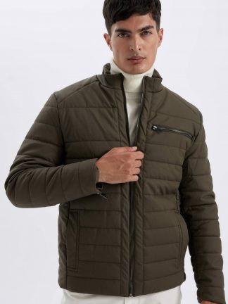 کاپشن مردانه خاکی دفکتو