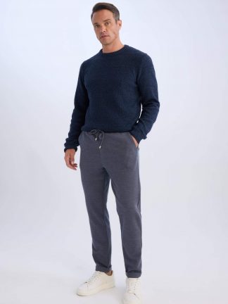 شلوار پارچه ای مردانه نیلی تیره دفکتو