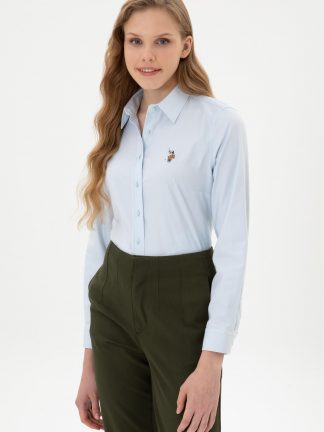 شومیز زنانه آبی روشن یو اس پولو