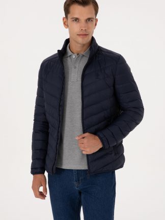 کاپشن مردانه سرمه ای یو اس پولو