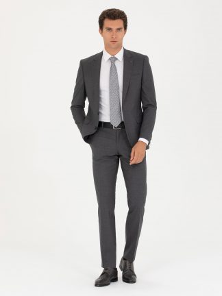 شلوار پارچه ای مردانه خاکی ملانژ کاشارل