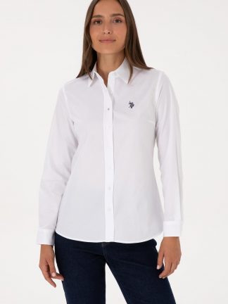 شومیز زنانه سفید یو اس پولو