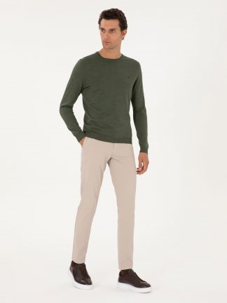 شلوار کتان مردانه طوسی کاشارل