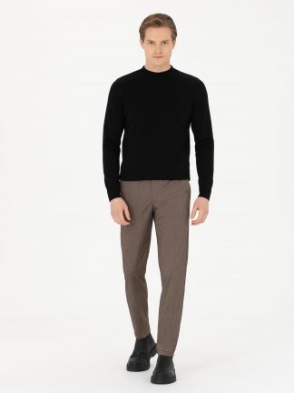 شلوار کتان مردانه قهوه ای کاشارل