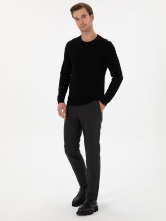 شلوار کتان مردانه خاکی ملانژ کاشارل