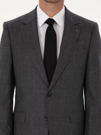 کت و شلوار مردانه خاکستری تیره کاشارل