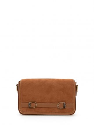 کیف دوشی زنانه قهوه ای یو اس پولو