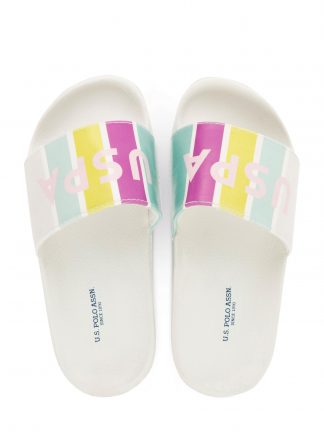 صندل و دمپایی دخترانه سفید یو اس پولو