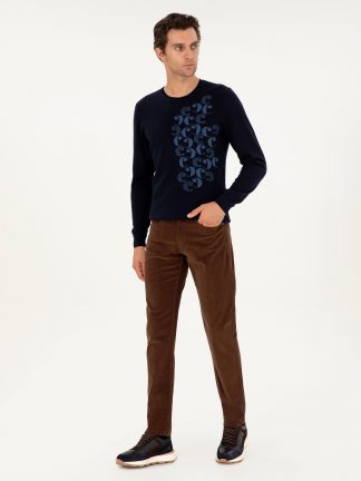 شلوار کتان مردانه قهوه ای کاشارل