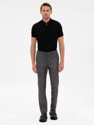 شلوار پارچه ای مردانه سرمه ای پیرکاردین