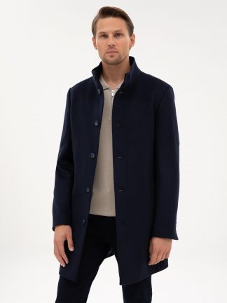 پالتو مردانه سرمه ای پیرکاردین