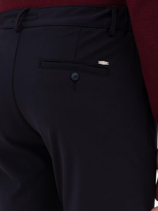 شلوار کتان مردانه سرمه ای پیرکاردین