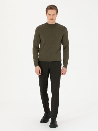 شلوار کتان مردانه خاکی روشن کاشارل