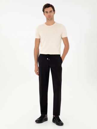 شلوار پارچه ای مردانه مشکی کاشارل