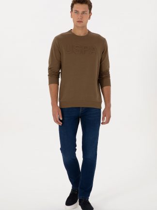 شلوار جین اسلیم فیت مردانه آبی تیره یو اس پولو