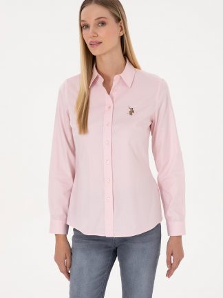 شومیز زنانه صورتی روشن یو اس پولو