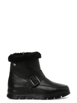 نیم بوت تخت زنانه مشکی سگک دار مدل JACO 4PR اینجی تصویر ۱