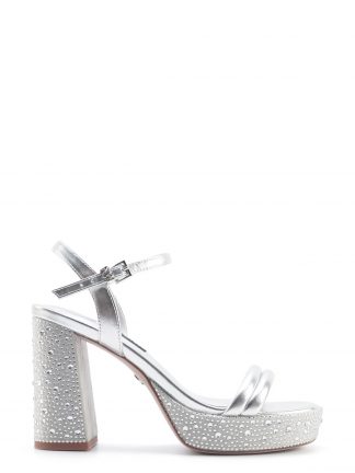 صندل پاشنه دار زنانه نقره ای مدل LAMARCIA 5FX ناین وست تصویر ۱