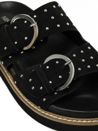 صندل زنانه مشکی مدل HERPAN2 5FX ناین وست تصویر ۱