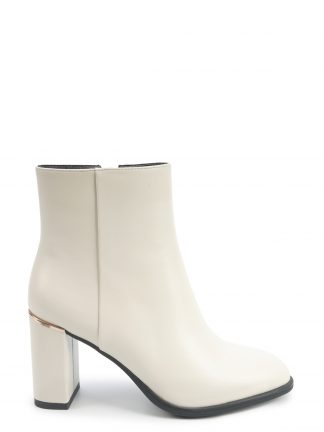 نیم بوت پاشنه دار زنانه سفید مدل OLGA 5PR ناین وست تصویر ۱